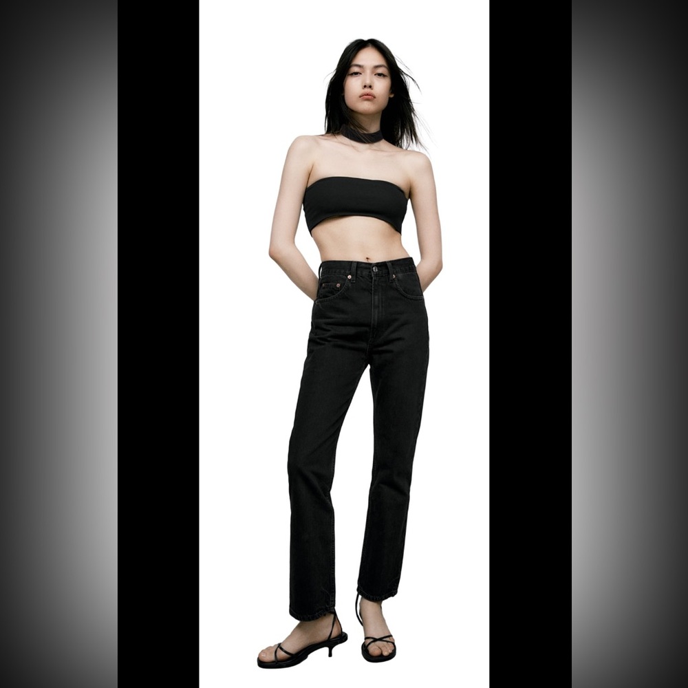 Black Zara straight jeans size 6